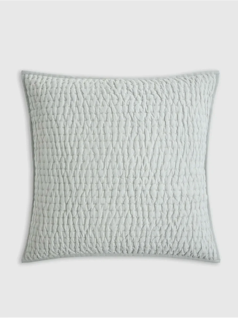 Quince Linen and Cotton Euro Pillow Sham Set in Mist - Retail $70